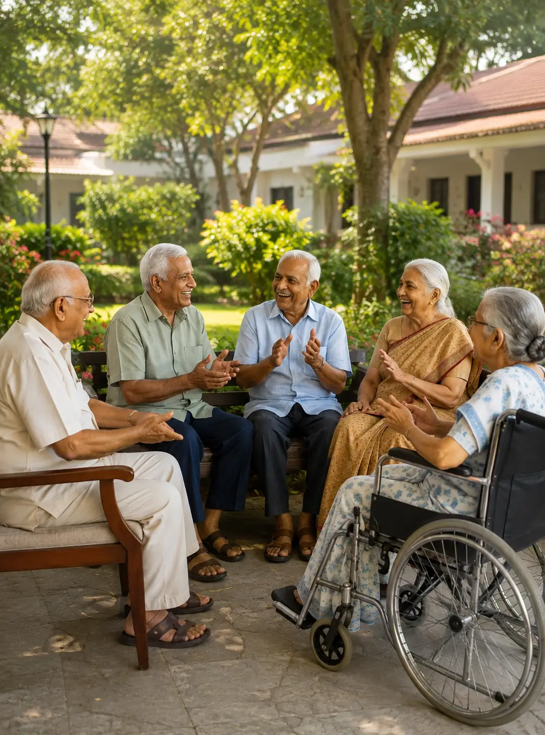 Residents at Ashrayadhama